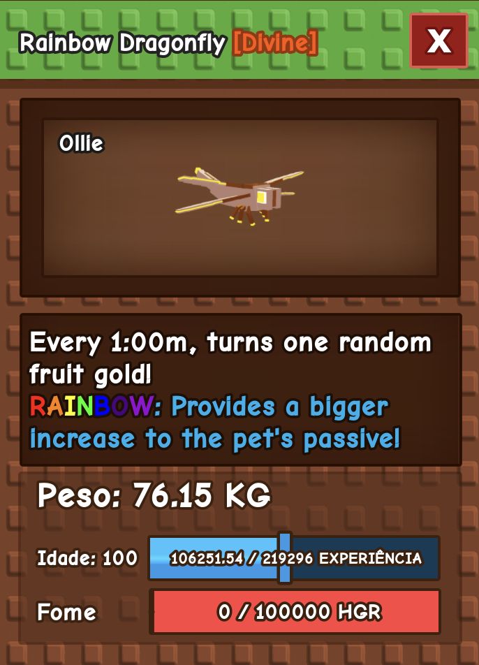 (10 PETS) GROW A GARDEN TODOS HUGE E RAINBOW