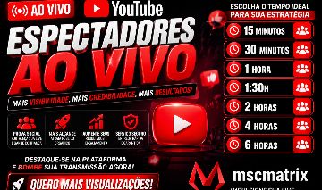 Espectadores Ao Vivo Youtube Impulsione Sua Live Agora! (7D garantia reposição)