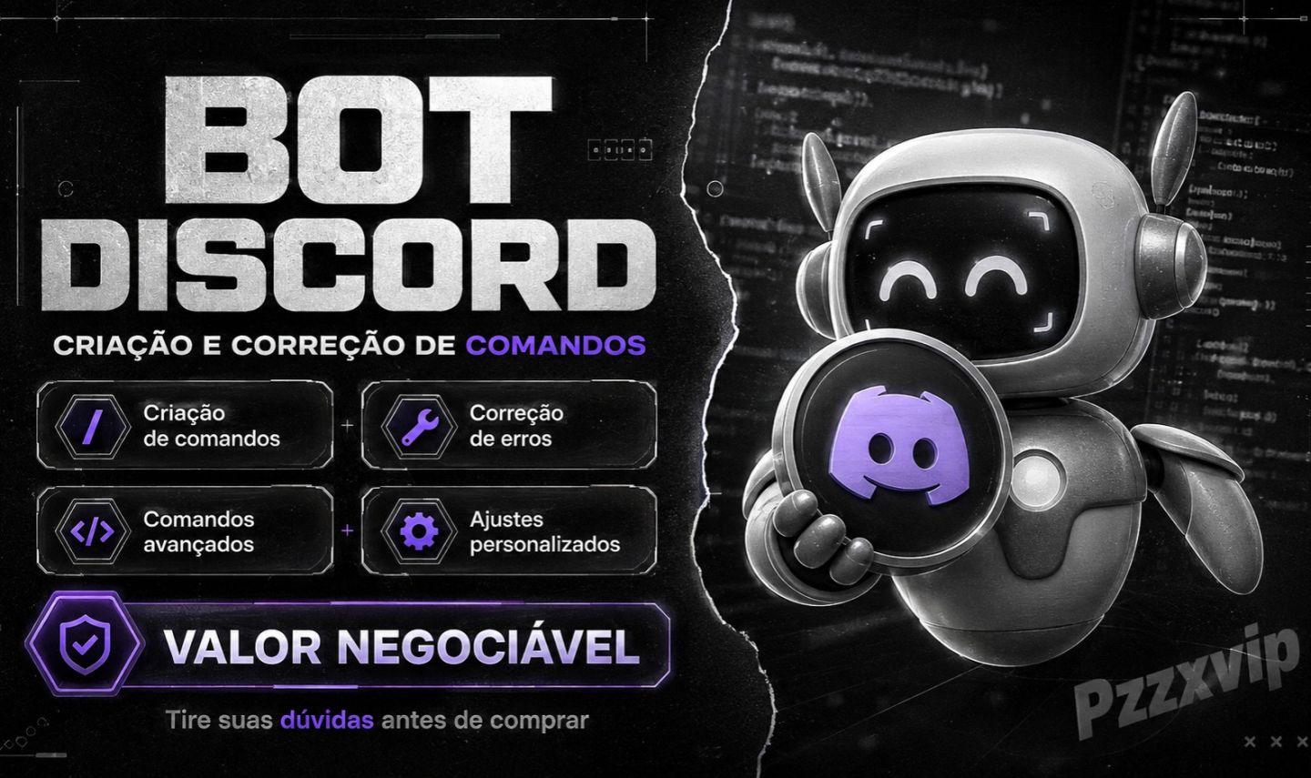 Serviços para Bot Discord | Criação e Correção de comandos