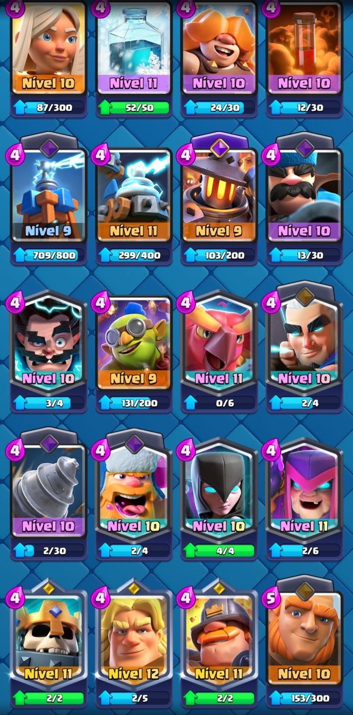 Conta clash full cartas