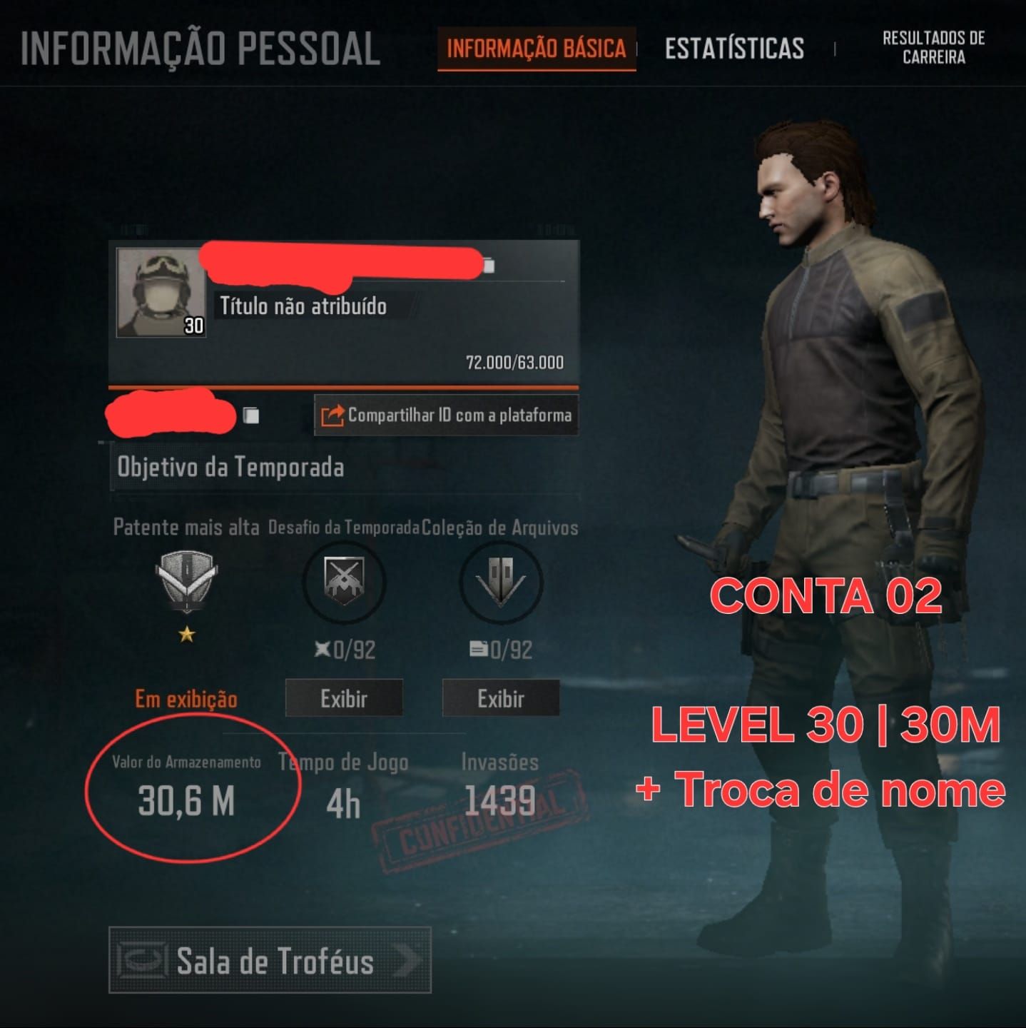 PROMOÇÃO!!! CONTAS ARENA BREAKOUT MOBILE | FULL ACESSO | 40M+ 30M+ 20M+ 10M