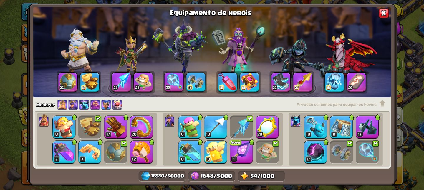 Conta Top CV18 Recente com 1500 gemas
