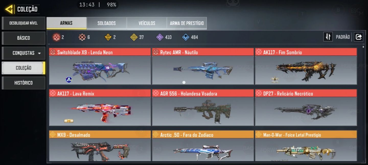 Conta de Call O1f Duty Mobile Premium