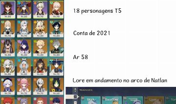GENSHIN AR 58 | 20x 5 | Raiden+Nahida+Kazuha+Neuvillette+Arlecchino| América