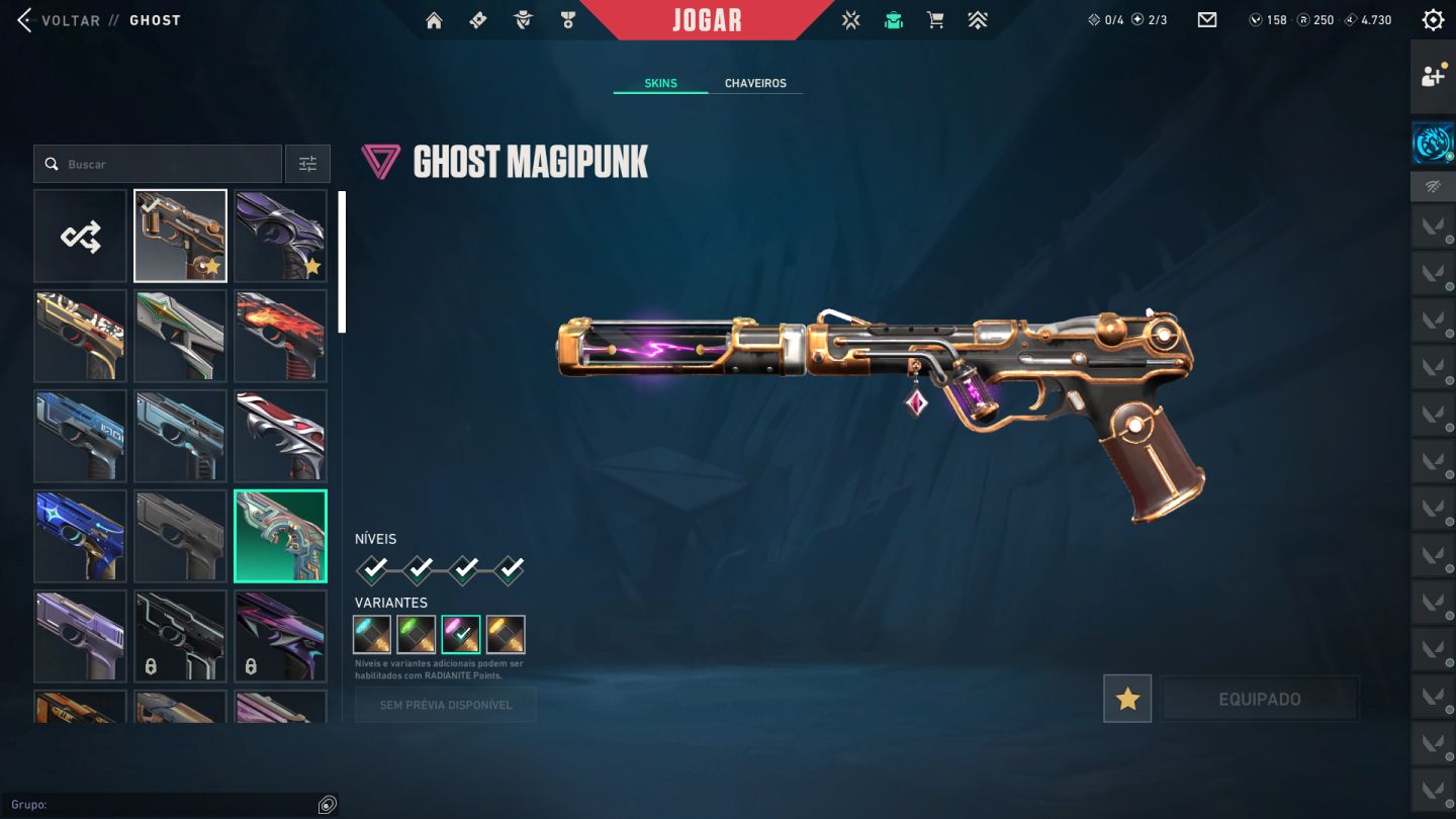 Conta valorant com muita variedade de skins