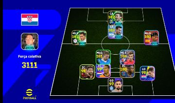Conta de efootball promissora com técnico bom
