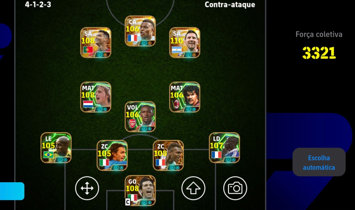 Conta efootball com 3321 de força