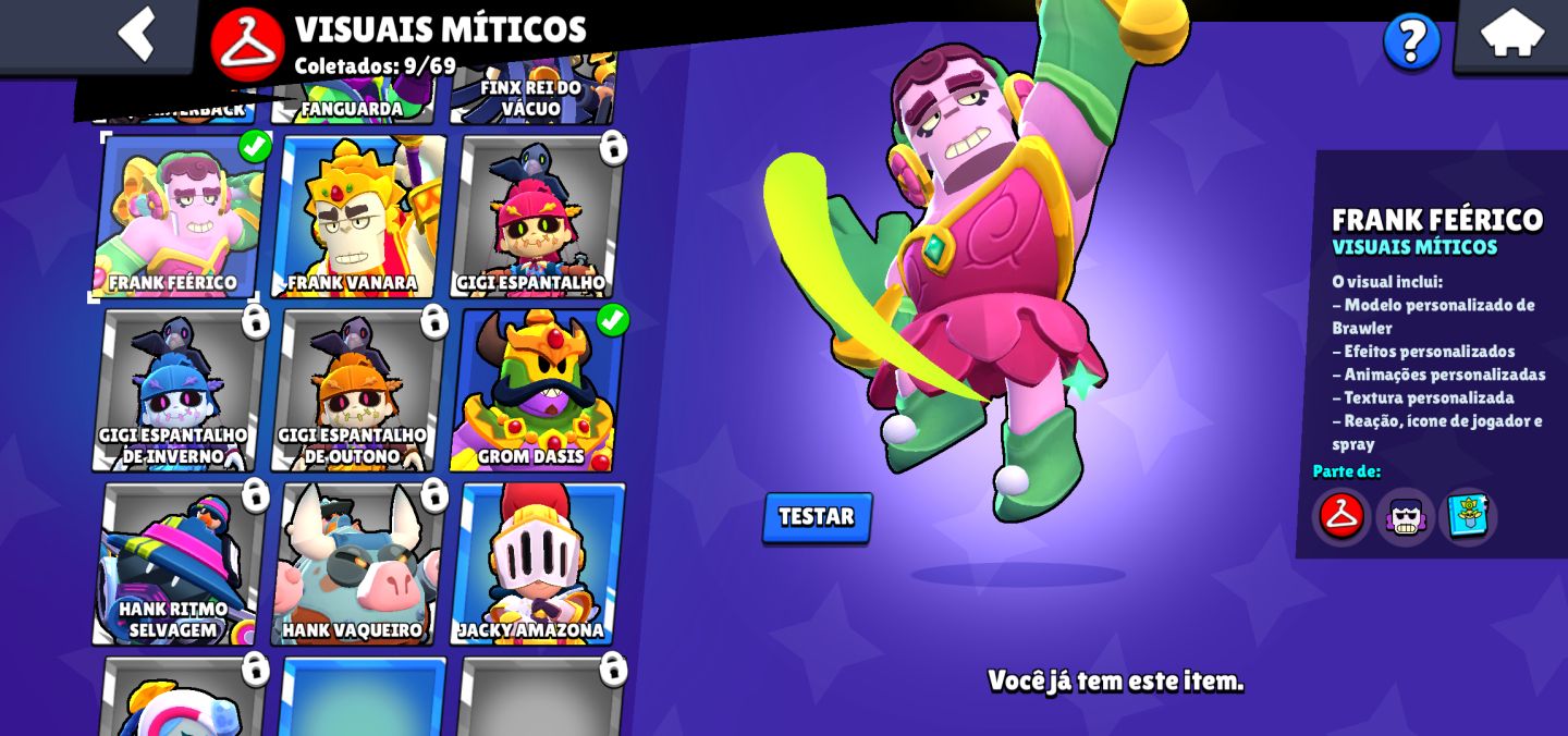 Conta brawl stars Linda pra começo e com 1 brawl pass