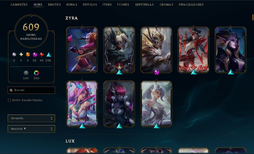 CONTA LEAGUE OF LEGENDS 2015