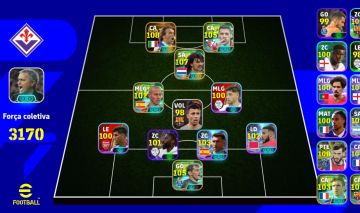 Conta de efootball com Del Piero 108 e Gullit 107