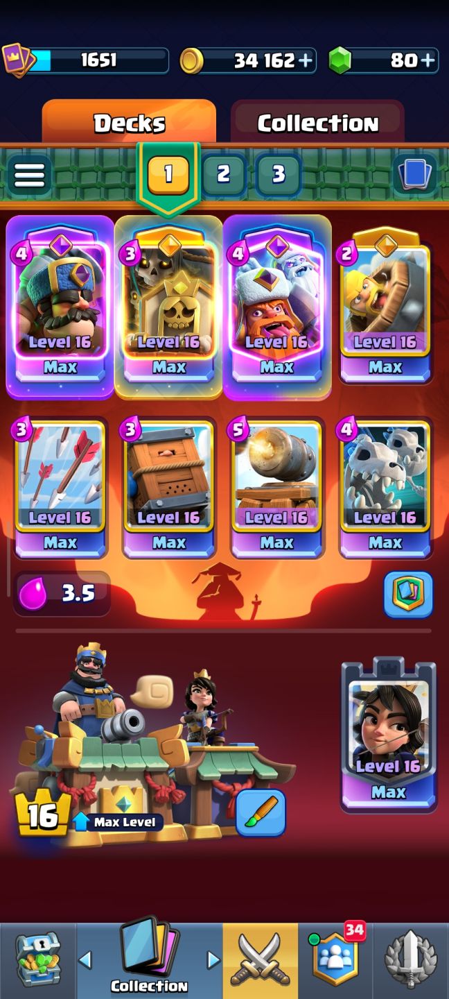 Conta clash royale level máximo!
