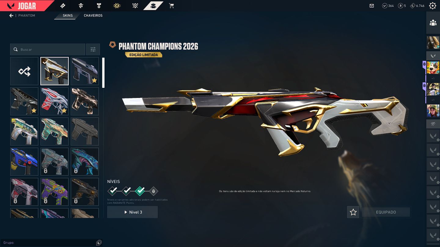CONTA VALORANT TOP | CHAMPIONS 2026 | preludio do caos e dragão | +20 SKINS