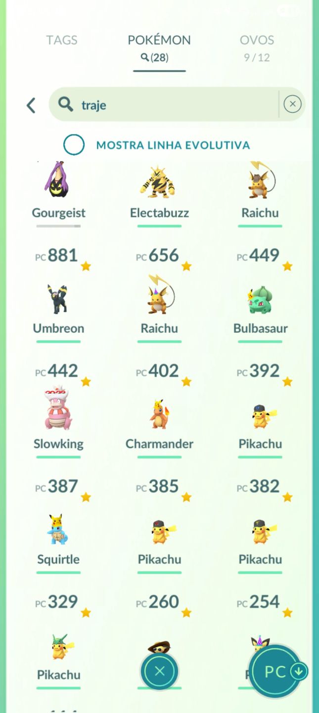 Conta ano 2016 99 passe premium Celebi Shiny