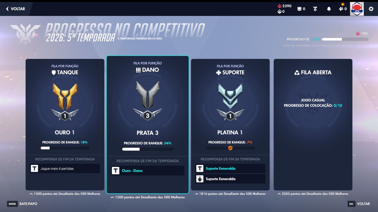 CONTA OVERWATCH 2 com varias skins lendarias e algumas miticas. Comp liberada