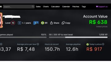 CONTA STEAM PESSOAL, COM JOGOS!