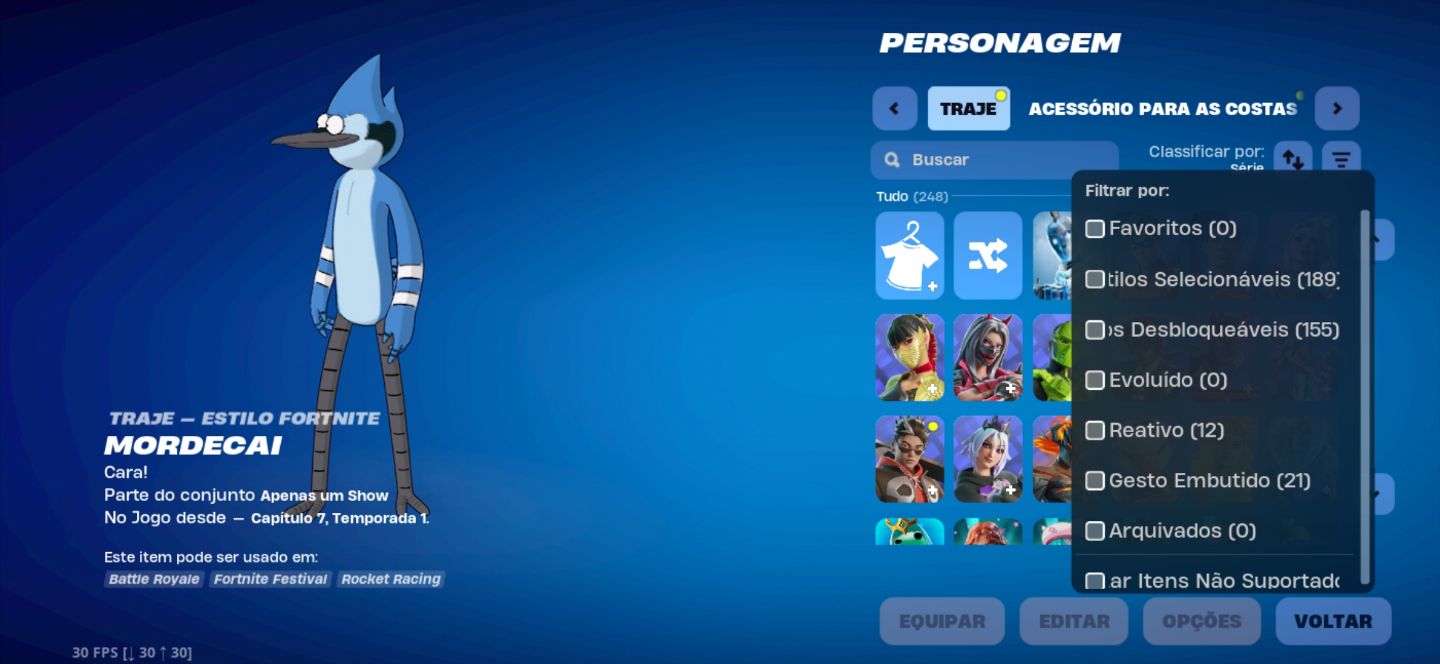 CONTA DE FORTNITE COM 189 SKINS pacote de apenas um show MTS PASSES E Parcerias