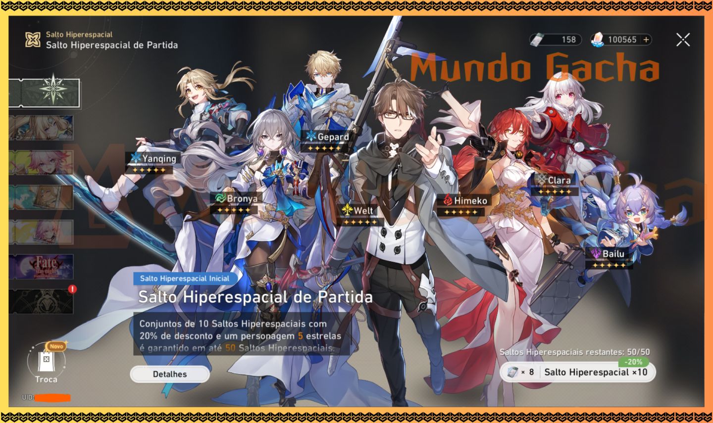 [ HONKAI STAR RAIL ] Contas reroll com Jade Estelar + tiros +++