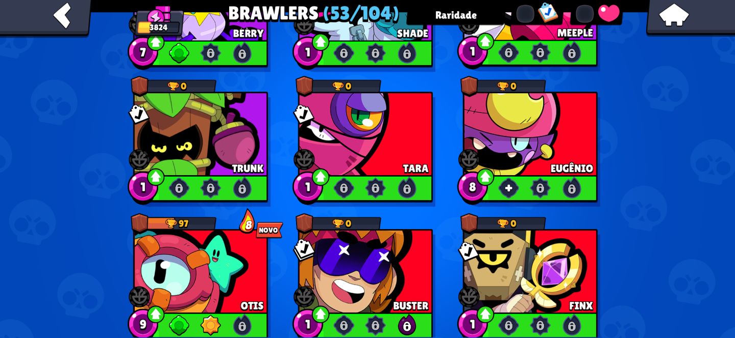 Conta de Braw Stars, ela é para iniciar tem mts brawlers por ser iniciante
