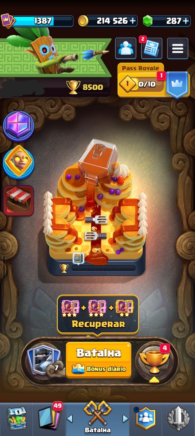 CONTA CLASH ROYALE 8,5K TROFÉUS/ ARENA 22/ DECK LVL 14+ / 5 EVOLUÇÕES