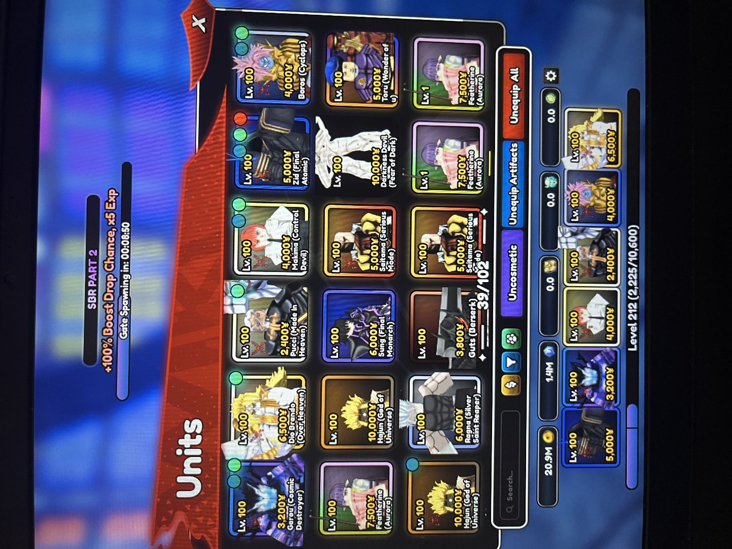 Conta endgame UTDX e AG com vários rules&ruler ticket