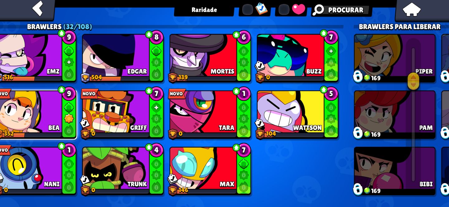 Conta de Brawl Stars com Shelly estrelar pra sair rapido