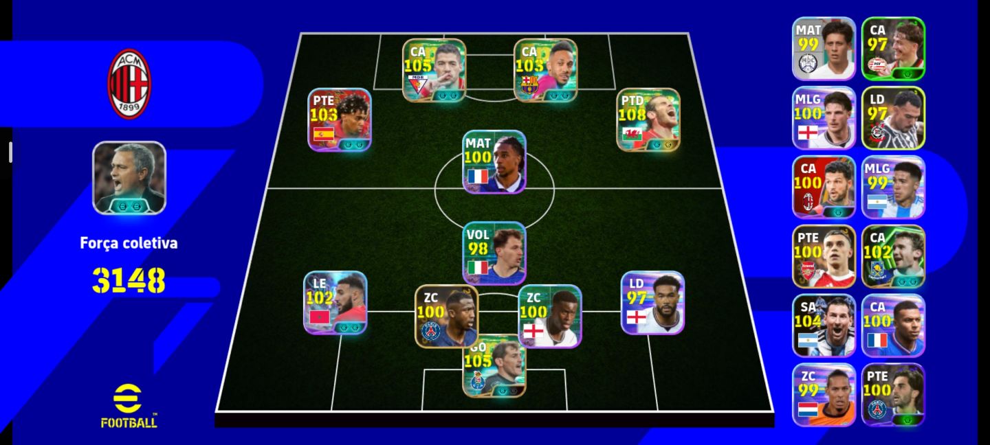 Conta inicial efootball 3110+