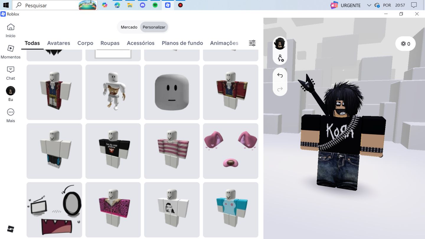 CONTA ROBLOX COM SKIN