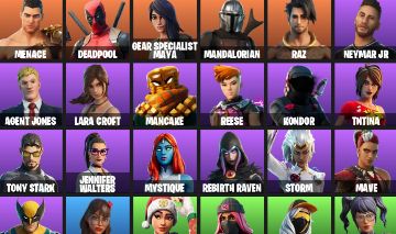 Conta com lara Croft + 1350vbucks