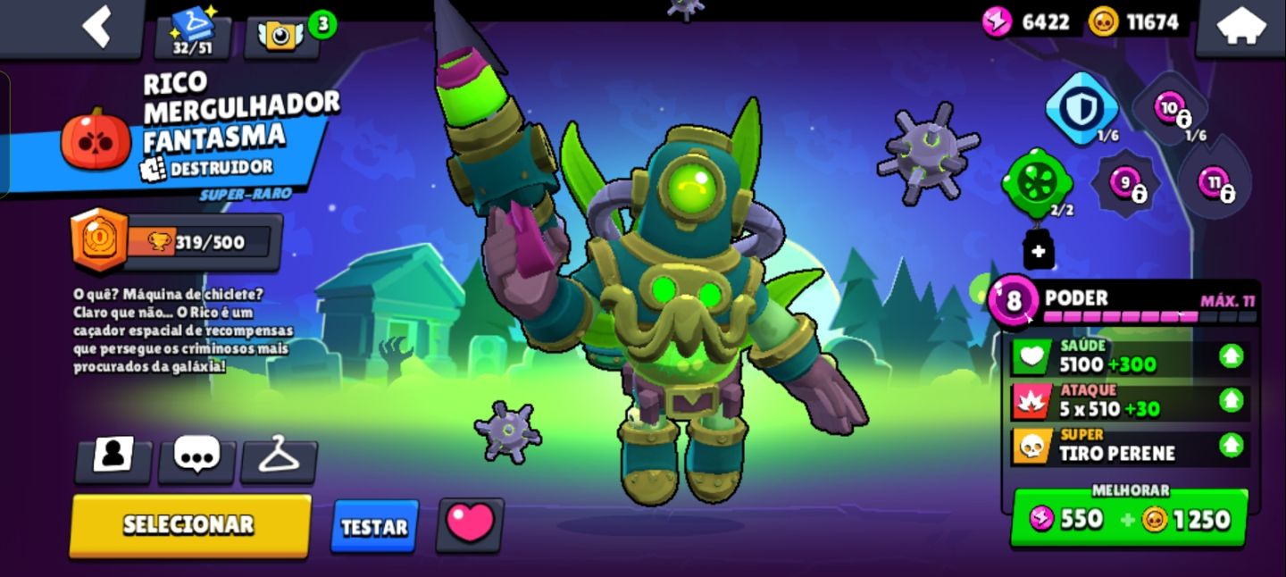 Conta Brawl Stars 21K Troféus | 76 Brawlers | 15 Max