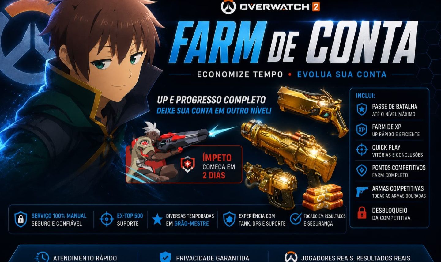 FARM DE CONTA / PASSE DE BATALHA / PONTOS COMPETITIVOS / QUICK PLAY