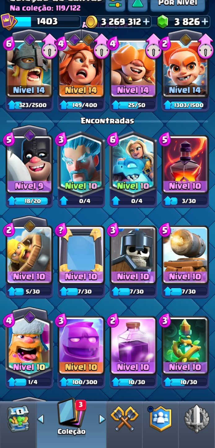 CONTA CLASH ROYALE COM 8 ANOS DE JOGO 9K DE TROFÉUS E 3 MILHÕES DE OURO +BRINDES