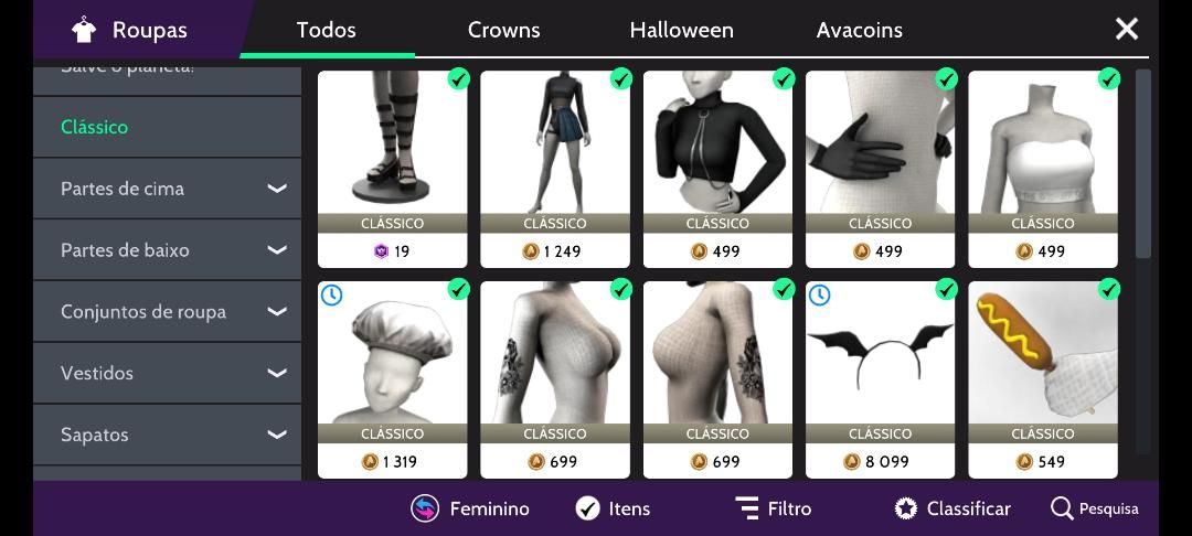 CONTA FEM NVL 22 AVAKIN LIFE (6 ANOS DE JOGO)