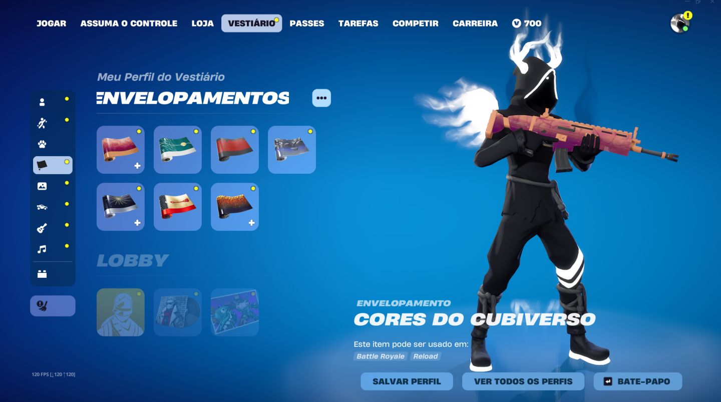 Conta Fortnite Nível 332 Série das Sombras