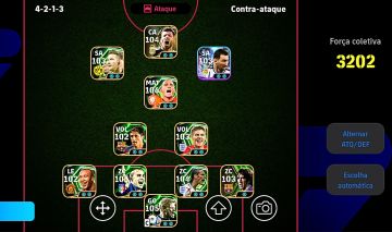 Conta Efootball 3202 Força Coletiva | Time Top + Craques 104 - 105 - 106