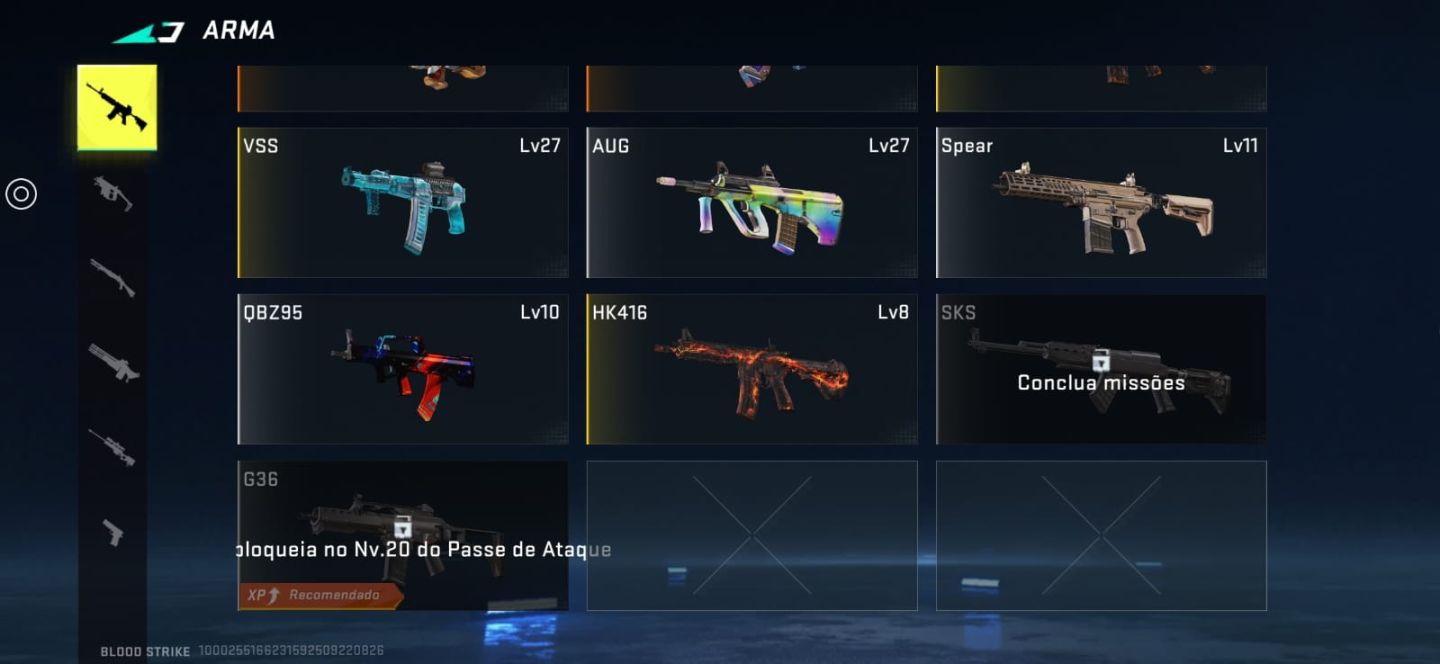 Conta blood strike muitas skins de armas e personagens,LVL 50