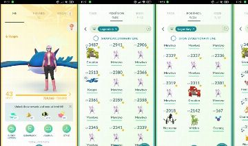 Conta Pokémon GO Nível 43 com 15 Mewtwo, 27 Eventos e 3 Míticos | C067
