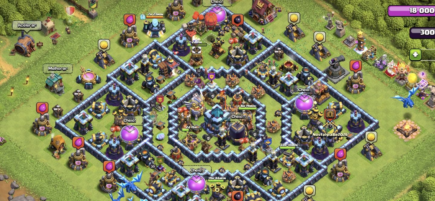 Conta clash of clans TUDO NA DESCRIÇÃO CV 13 nível 123