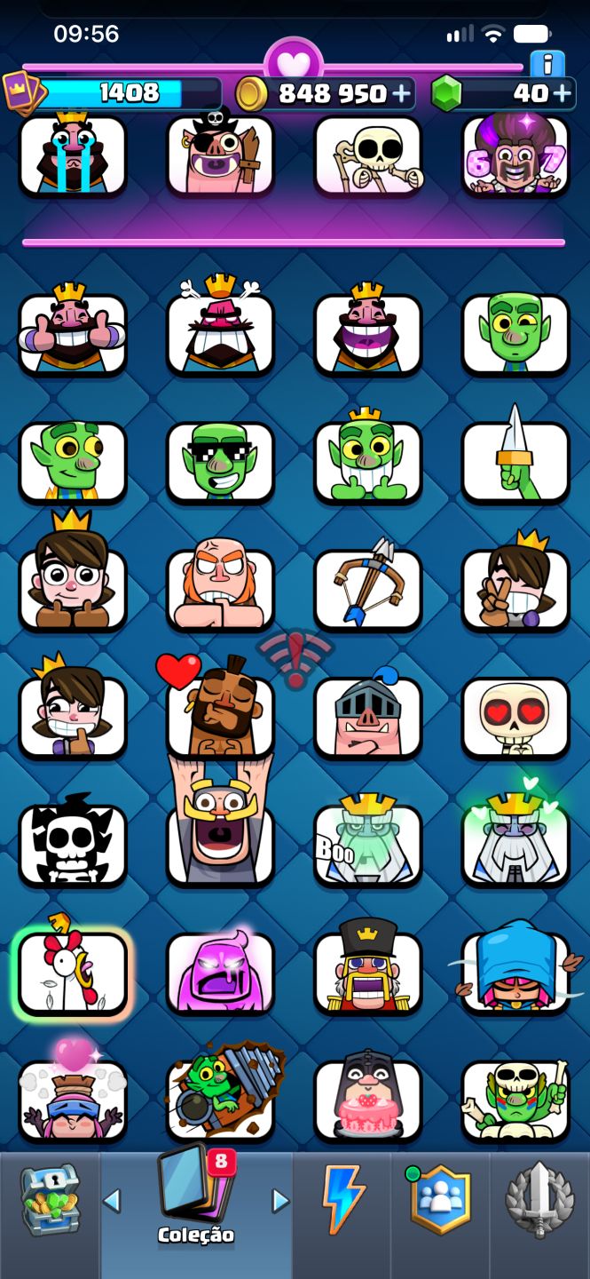 Conta Clash Royale 7652 Troféus Nv 1408 ARENA 20