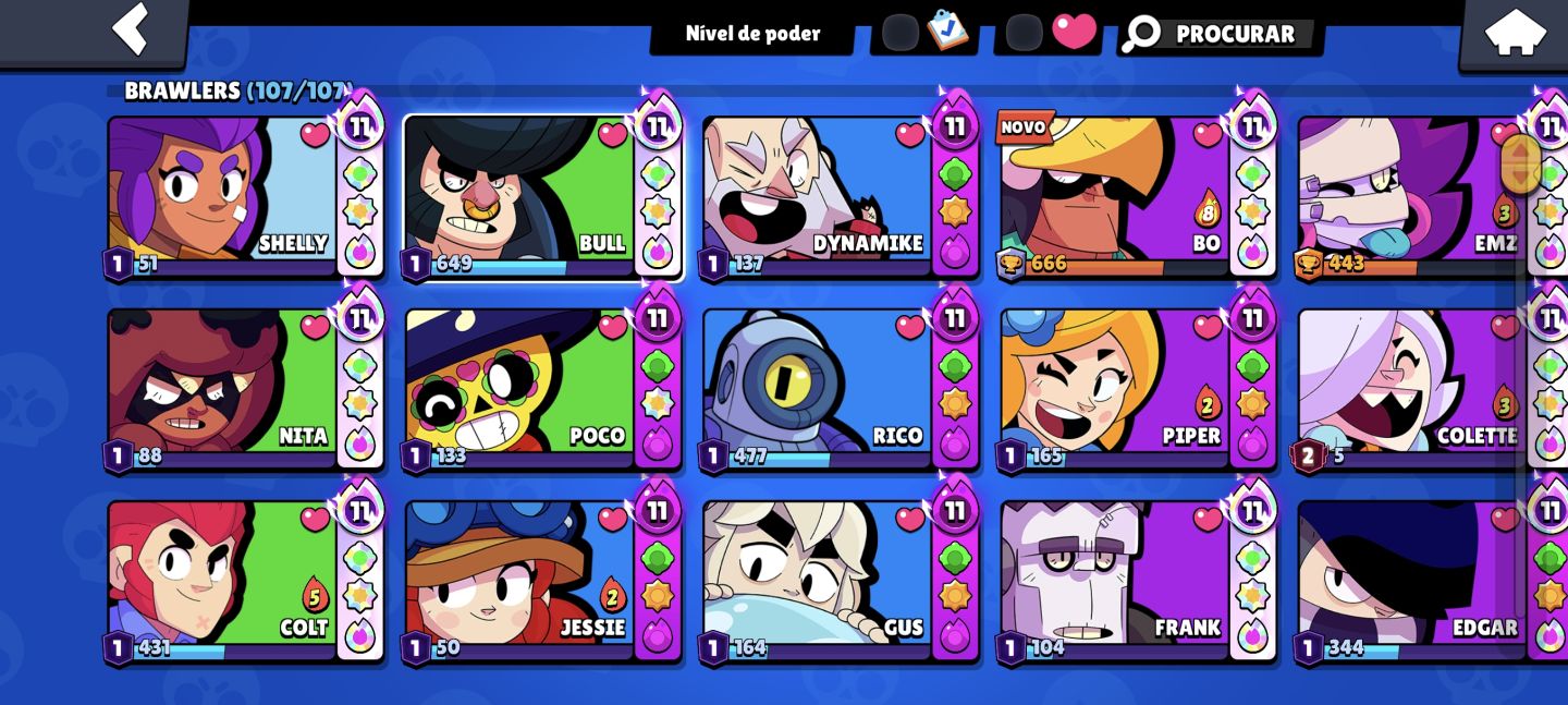 CONTA BRABA DE BRAWL STARS 70K TROFÉU, TODOS BRAWLERS
