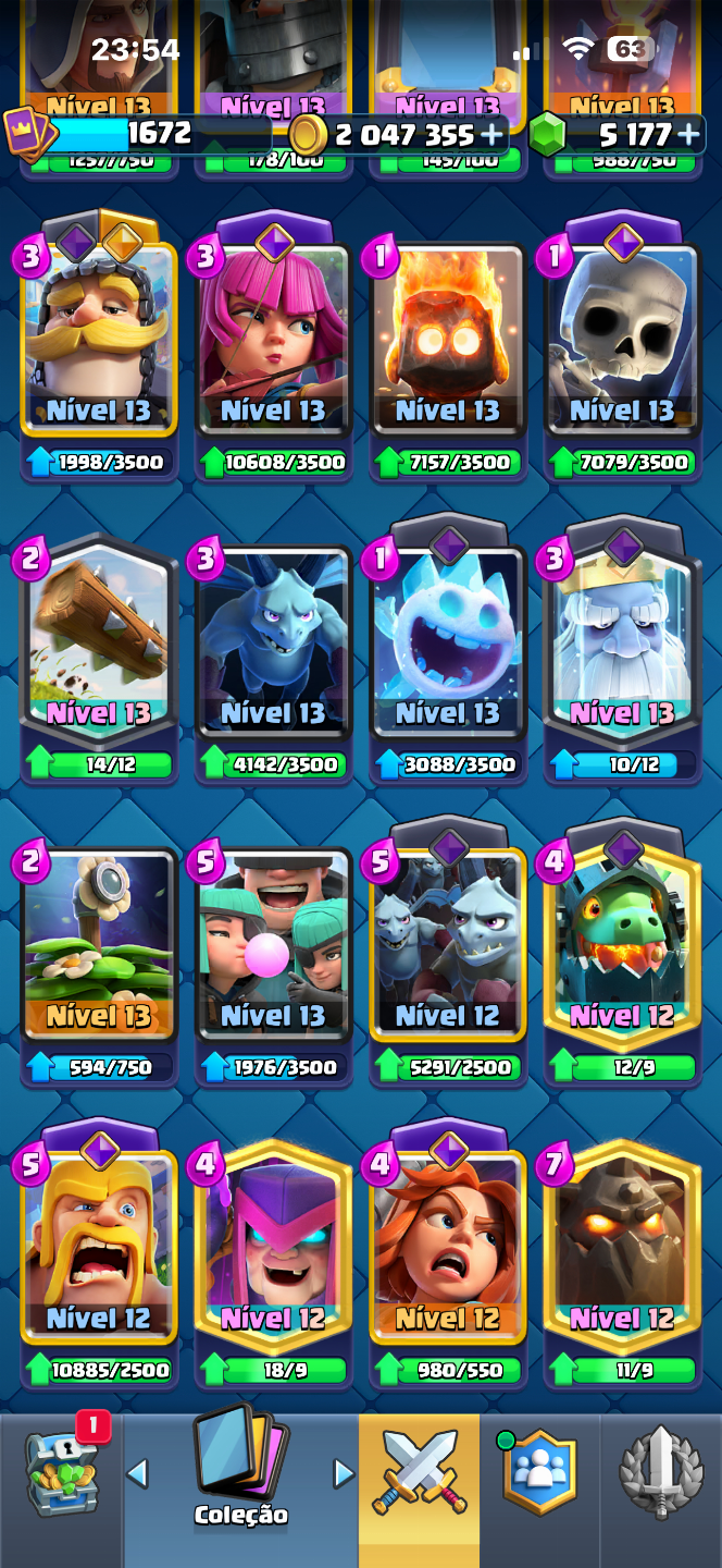 CONTA CLASH ROYALE BEM UPADA NO PRECINHO!!! com 14kbde troféu e 23 evos