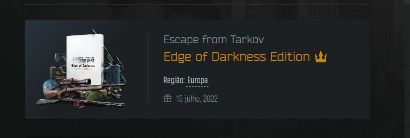 Escape from Tarkov Conta EoD +ARENA Região EU( pode acessar em qqlr local)