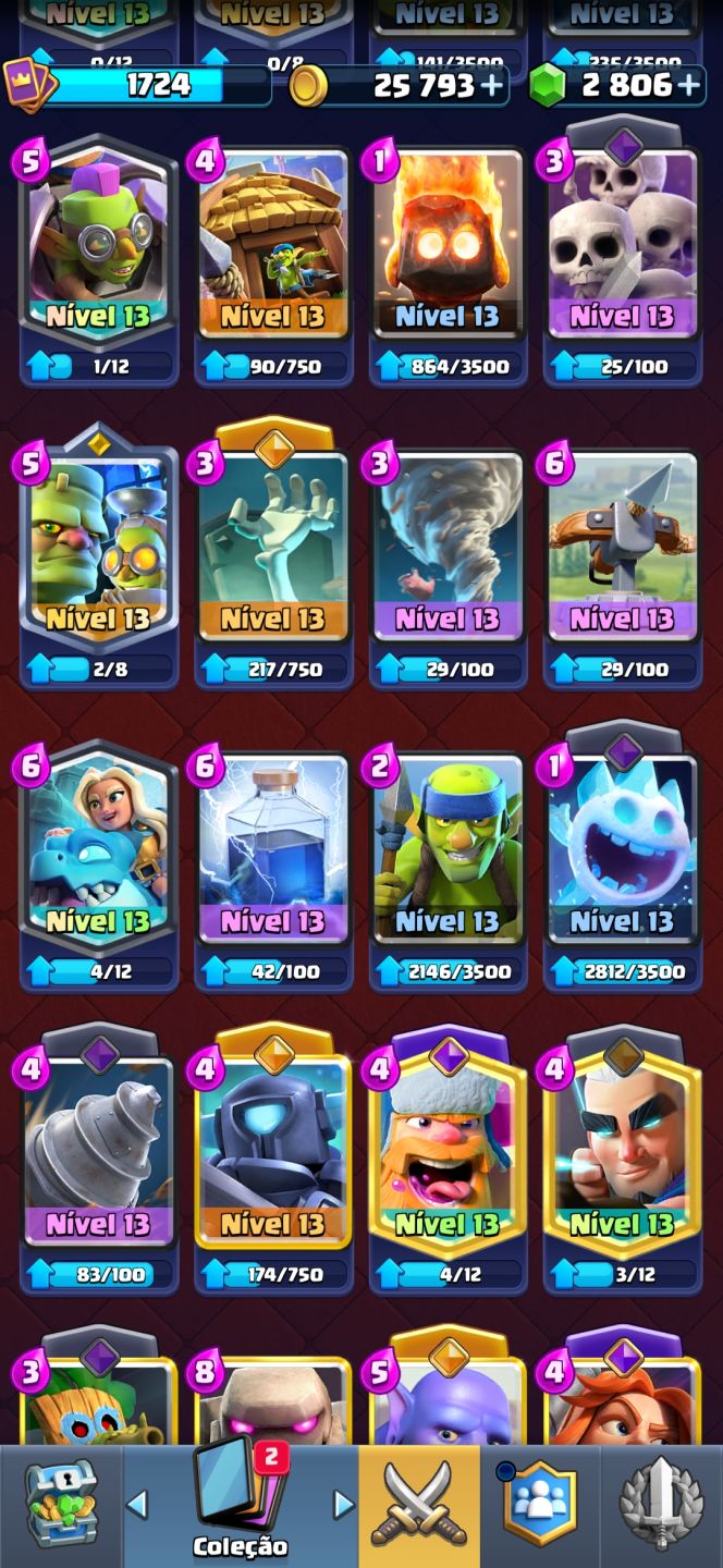CONTA CLASH ROYALE 9747 TROFÉUS 4 ANOS