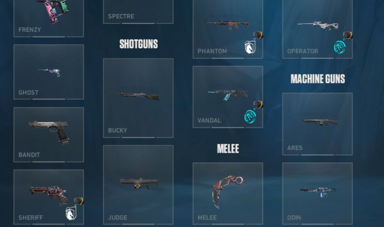 Conta de VALORANT a venda com Vandals, Skin de Faca, Operator e sheriff