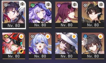 CONTA HONKAI: STAR RAIL - NIVEL DE DESBRAVAMENTO 70 - 20 CHAR T5 E 5 WEAP T5
