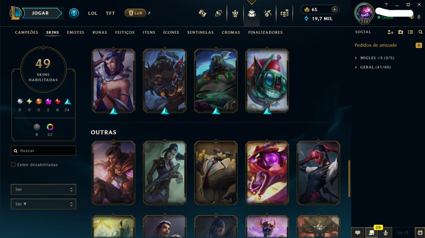 Conta LoL FA | Main Suporte: Lulu, Seraphine, Lux, Janna | Full Acesso