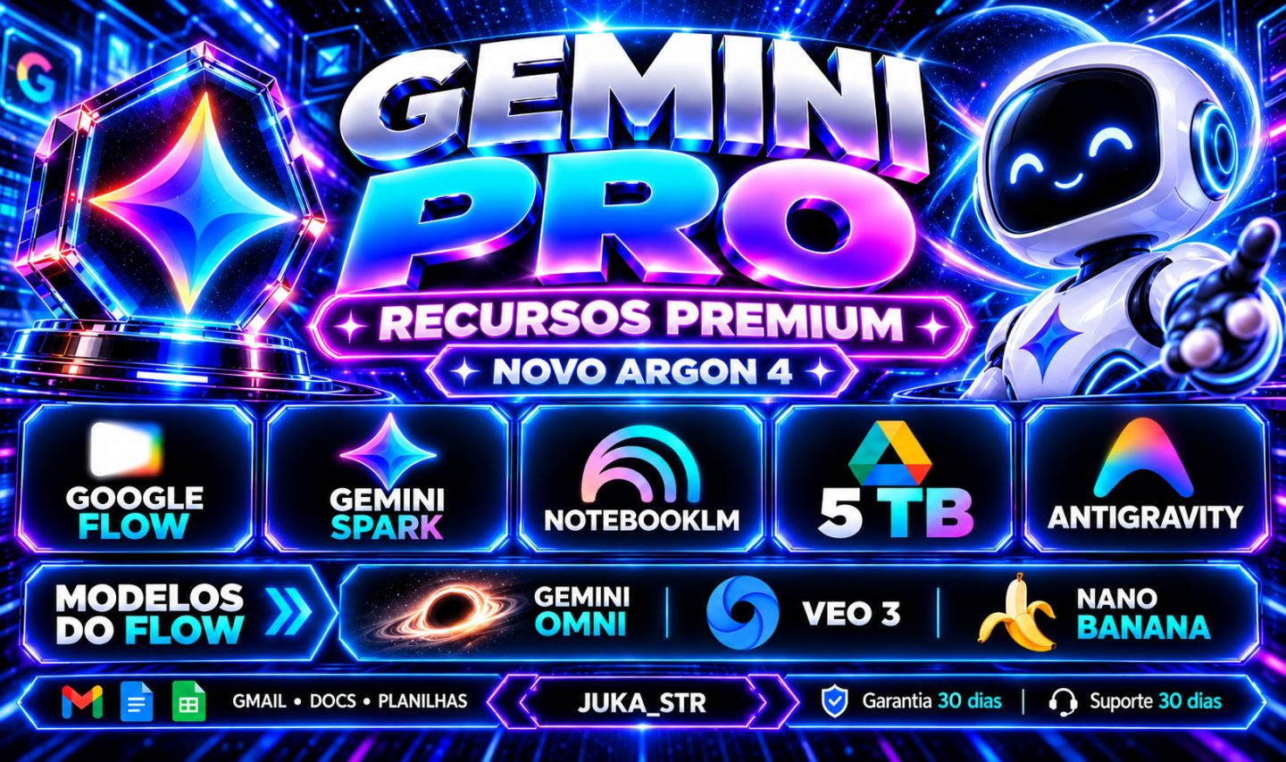 Google AI Pro 30D | NOVO Gemini 4 Argon + Veo 3.1 + Flow + Omni + 5TB