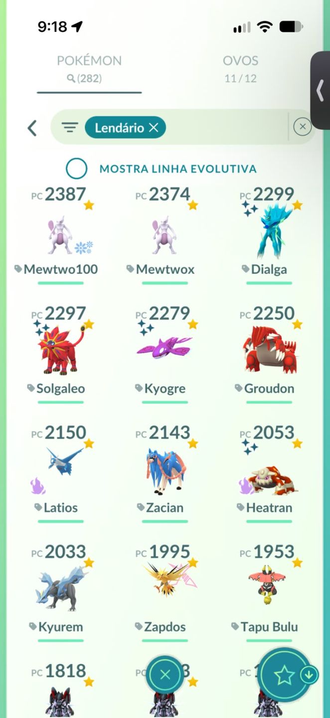 Conta de Pokemon muitos raros level 66