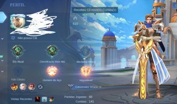 CONTA MLBB | SKIN LIGHTBORN + BLAZING + DRAGON TAMER | 50K+ BP
