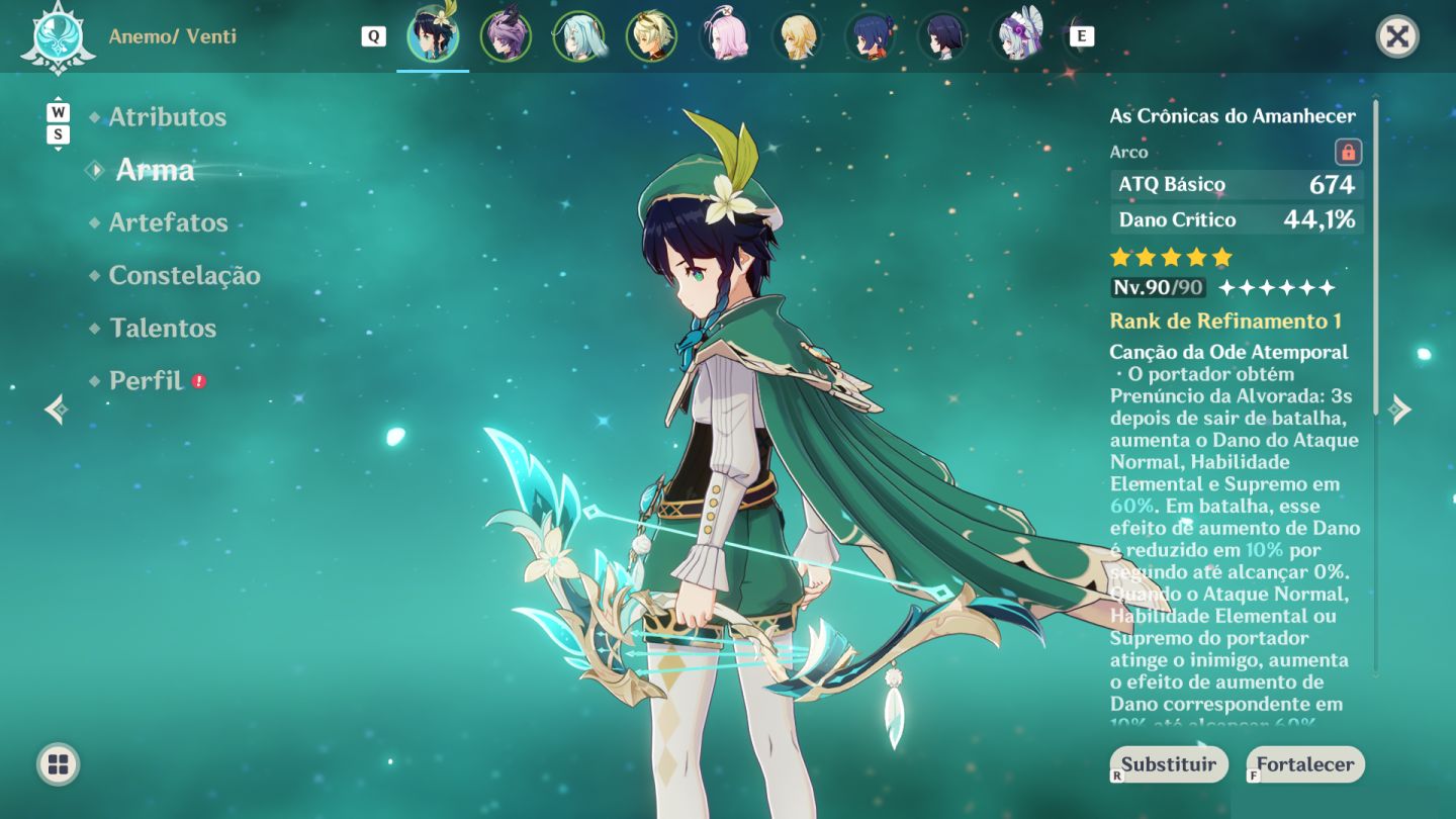 Venti C2R1 + Durin C2R1 + Lança de Jade e Espada Celestial