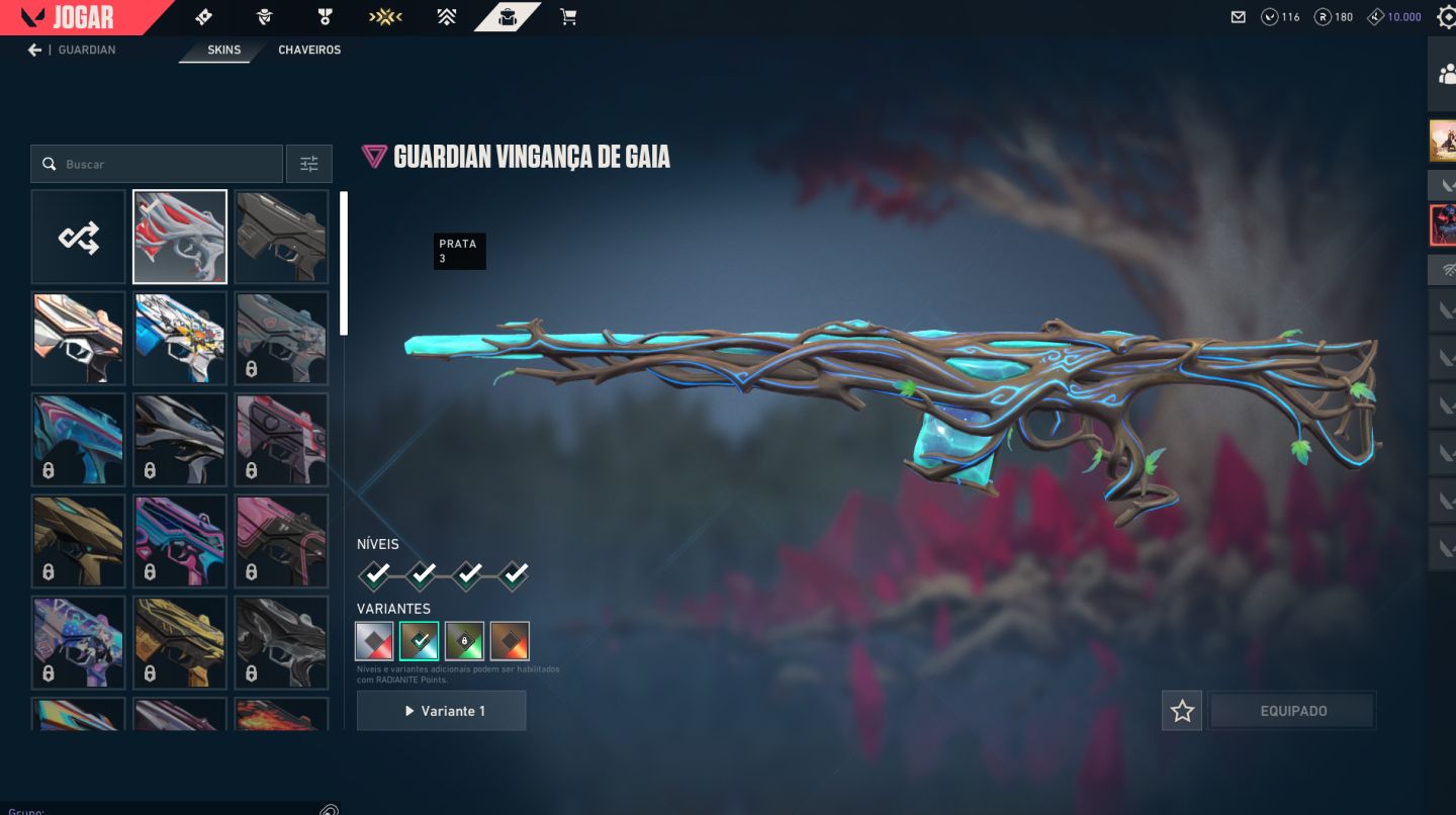 Conta valorant lvl 155 elo prata 3